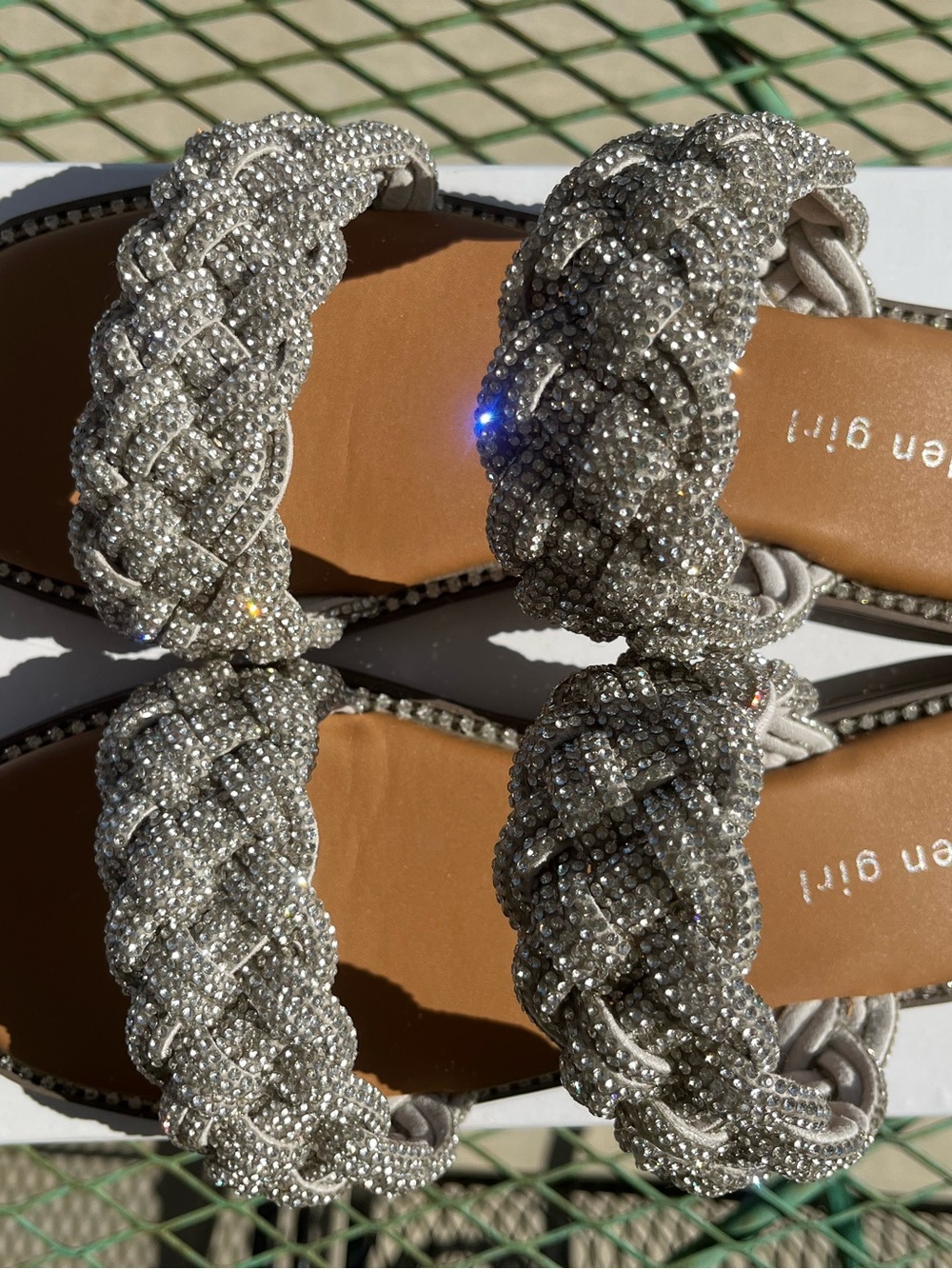 Madden Girl Sparkle Braided sandals